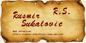 Rusmir Šukalović vizit kartica